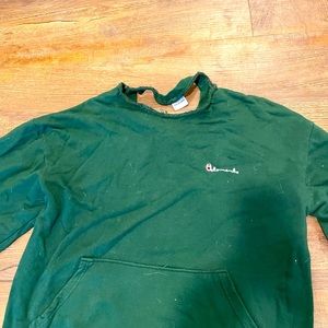 Green Vetements Sweatshirt with Ripped Collar